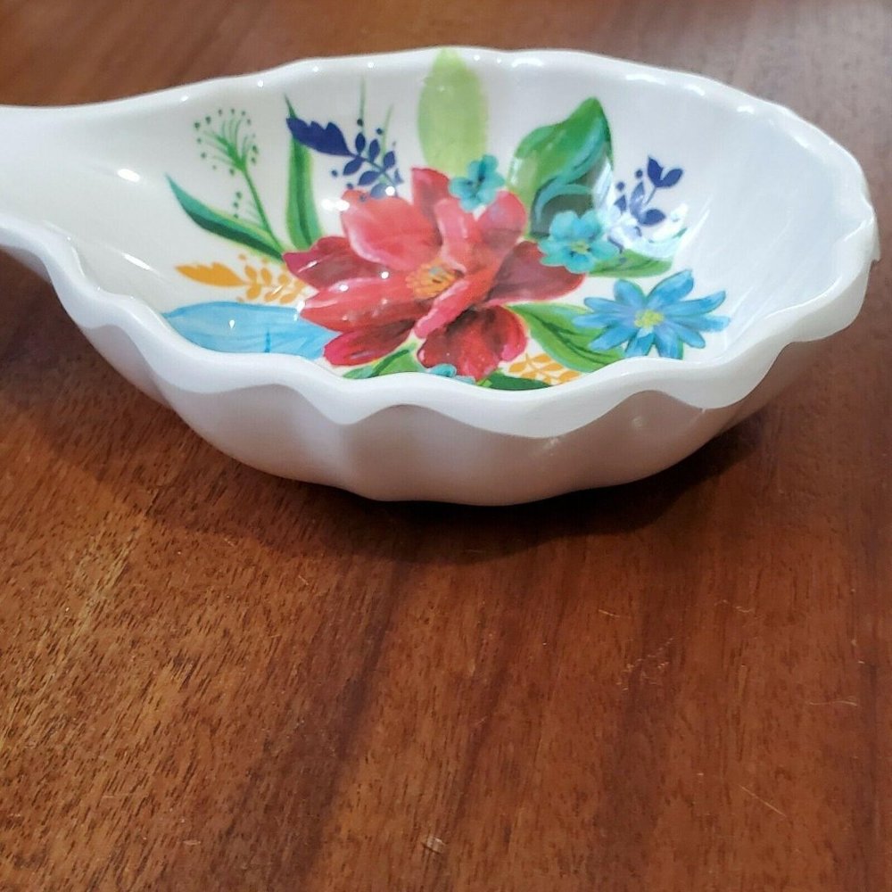 Pioneer Woman Spring Bouquet  Spoon Rest melamine - Picture 7 of 8